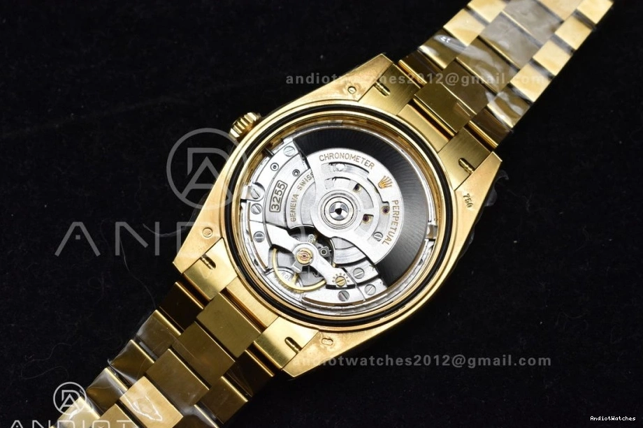 VR3255 658 Gold Day Dial YG On Stretchable Date Weight) Best 1:1 President (Gain ARF 40 228238 Edition Bracelet Roman 0513